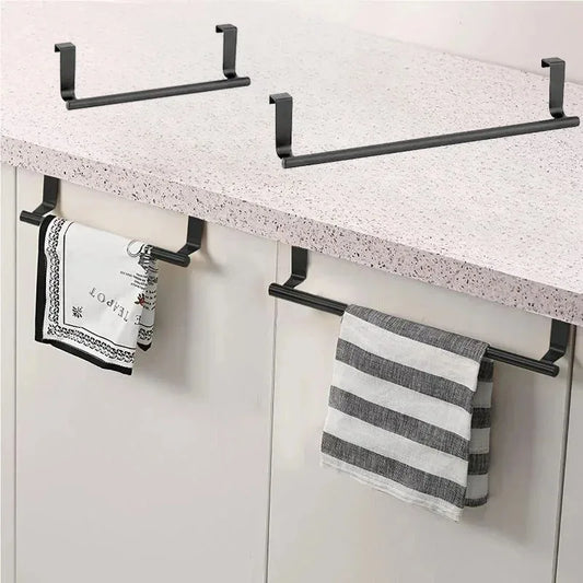 Over-The-Door Stainless Steel Towel Rack – Minimalist Hanging Organizer