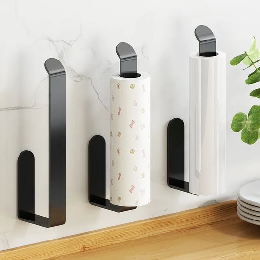 Wall-Mounted Tissue & Towel Holder — No-Drill Self-Adhesive Organizer