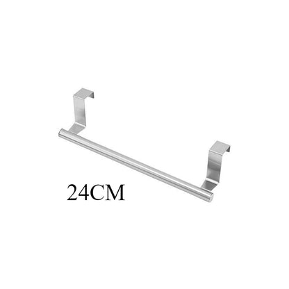Over-The-Door Stainless Steel Towel Rack – Minimalist Hanging Organizer