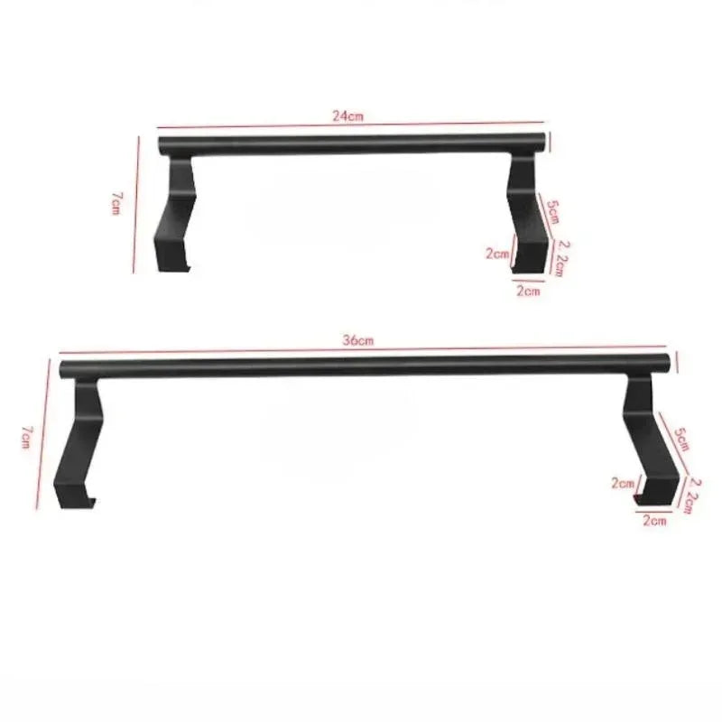 Over-The-Door Stainless Steel Towel Rack – Minimalist Hanging Organizer