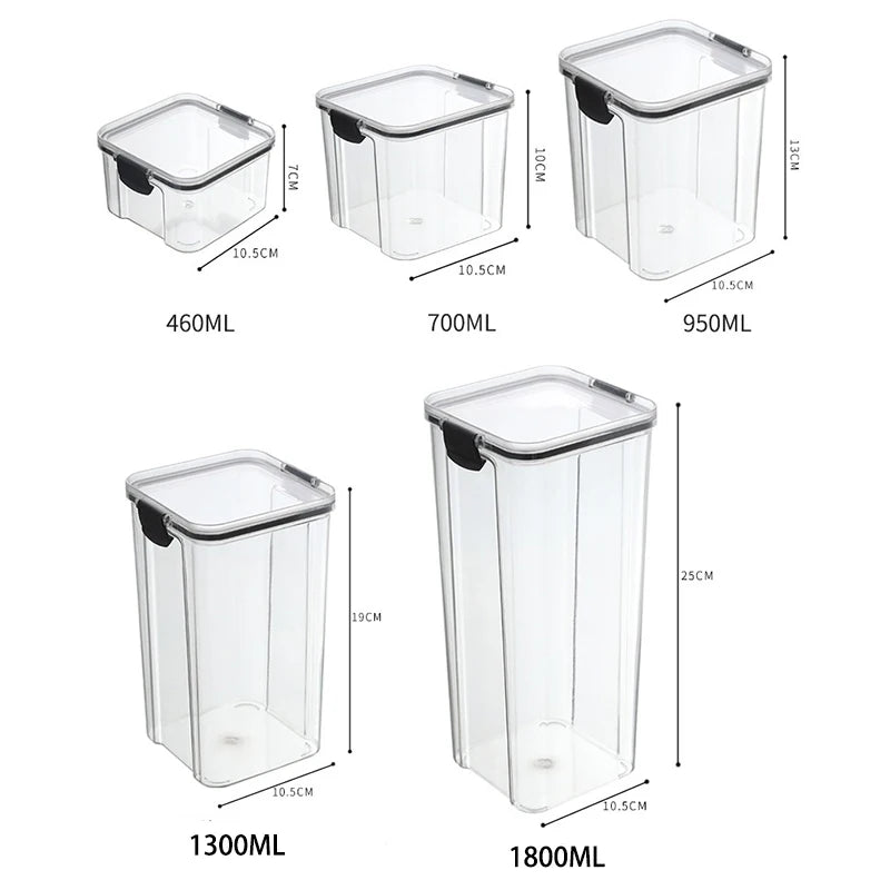 Airtight Pantry Storage Containers — Stackable Kitchen Canister Set