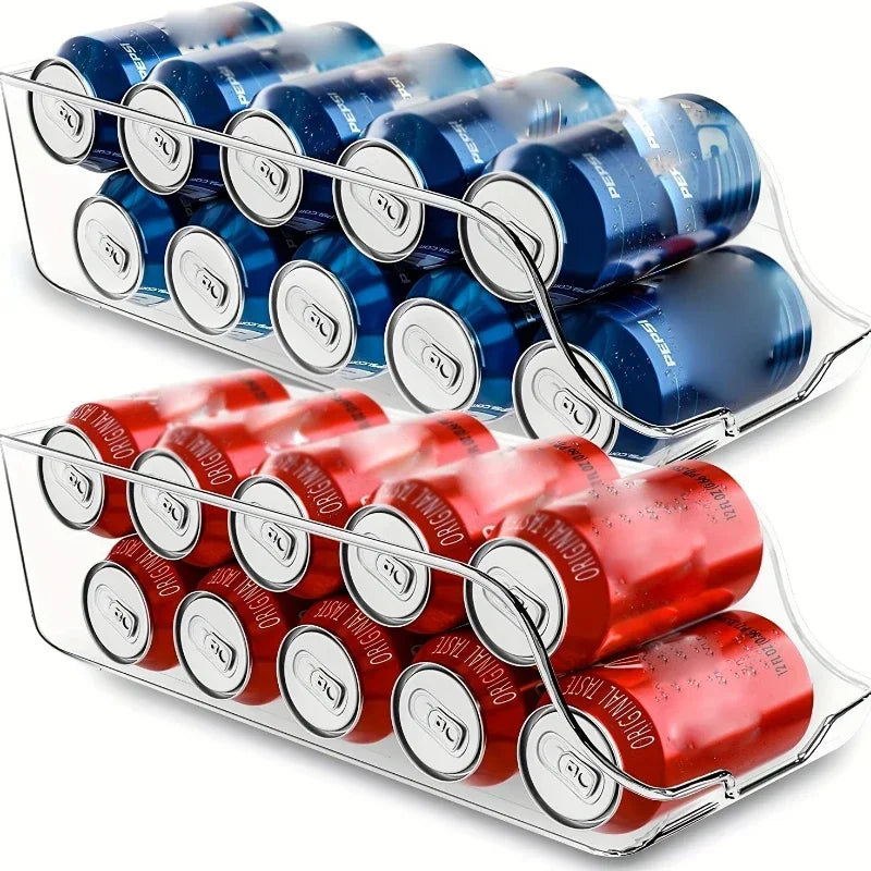 Automatic Rolling Refrigerator Can Organizer