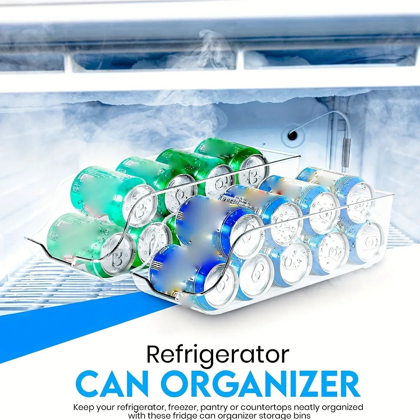 Automatic Rolling Refrigerator Can Organizer