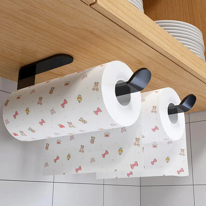 Wall-Mounted Tissue & Towel Holder — No-Drill Self-Adhesive Organizer