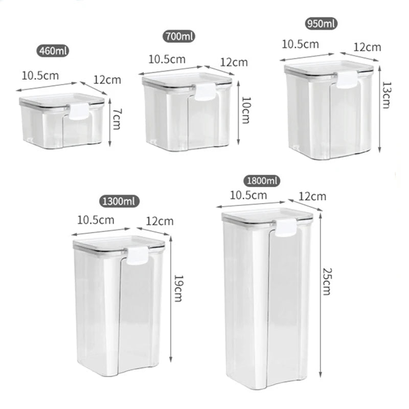 Airtight Pantry Storage Containers — Stackable Kitchen Canister Set