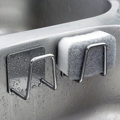 Self-Adhesive Kitchen Sink Sponge Holder — Stainless Steel