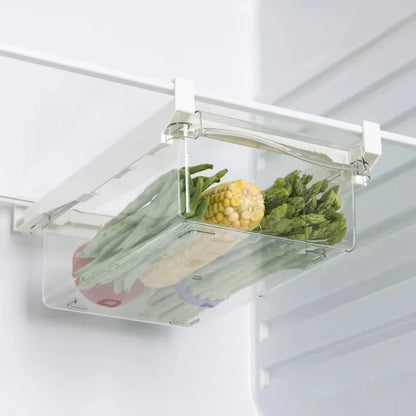 Under-Shelf Fridge Organizer — Fruit, Egg & Produce Rack