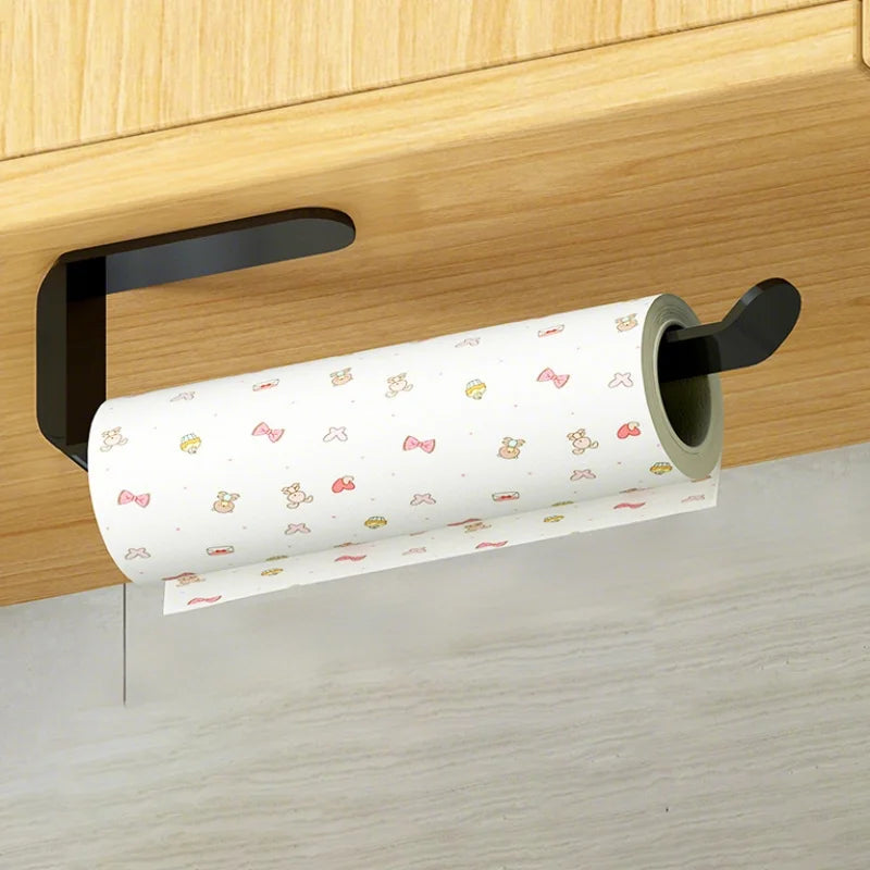 Wall-Mounted Tissue & Towel Holder — No-Drill Self-Adhesive Organizer