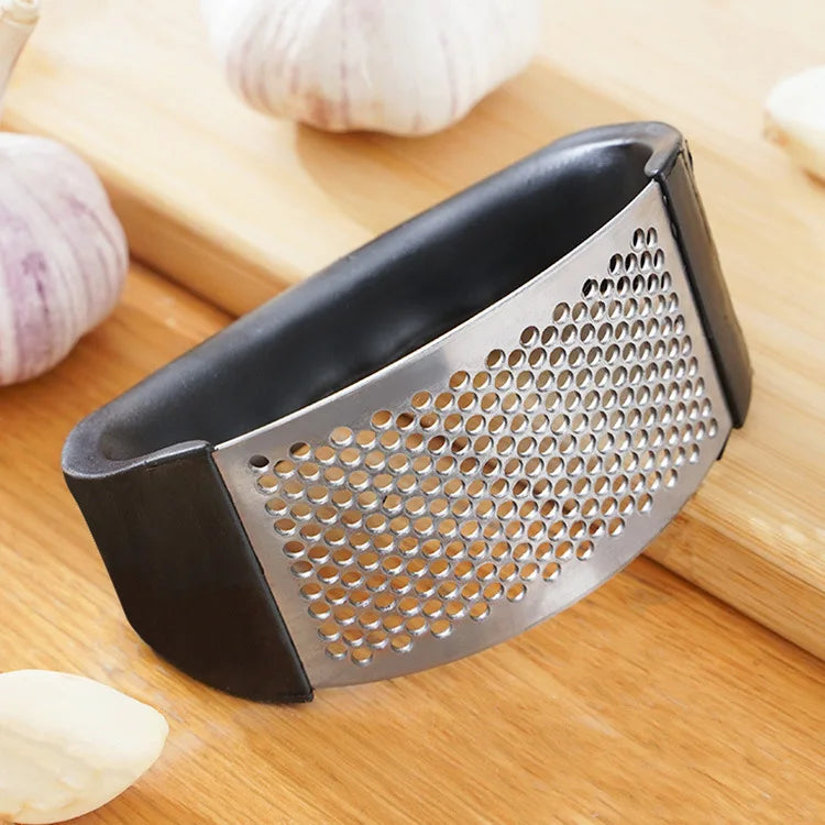 Stainless Steel Garlic Rocker — Manual Mincer & Crusher