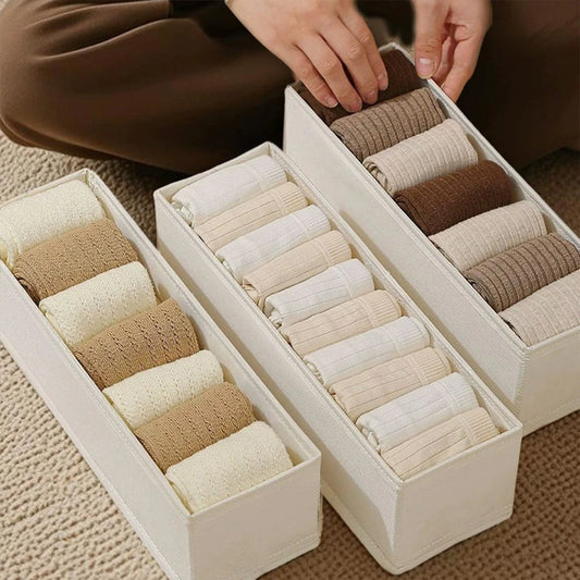 Fabric Drawer Organizer Set — Clothes & Sock Dividers