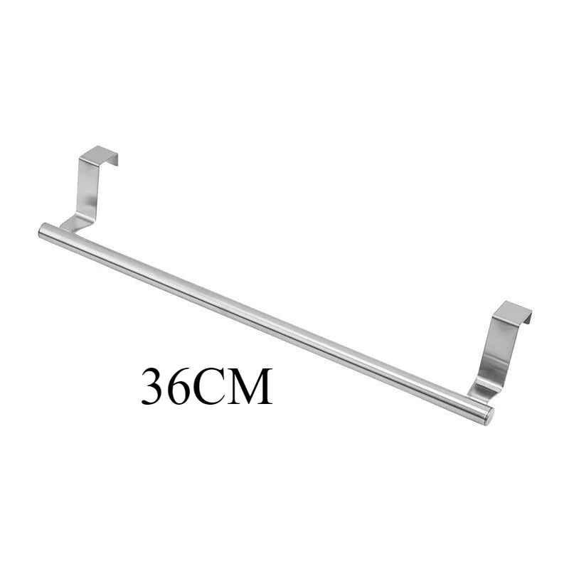 Over-The-Door Stainless Steel Towel Rack – Minimalist Hanging Organizer