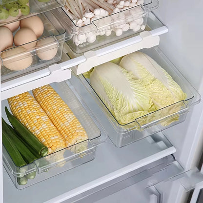 Under-Shelf Fridge Organizer — Fruit, Egg & Produce Rack