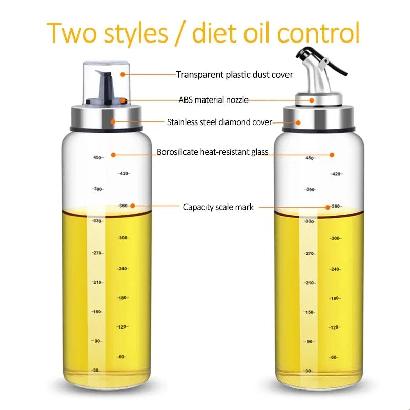 Glass Oil & Vinegar Dispenser — Kitchen Pour Bottle