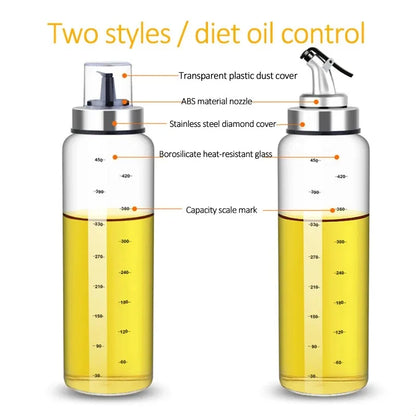 Glass Oil & Vinegar Dispenser — Kitchen Pour Bottle