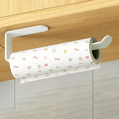 Wall-Mounted Tissue & Towel Holder — No-Drill Self-Adhesive Organizer