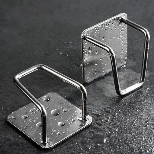 Self-Adhesive Kitchen Sink Sponge Holder — Stainless Steel